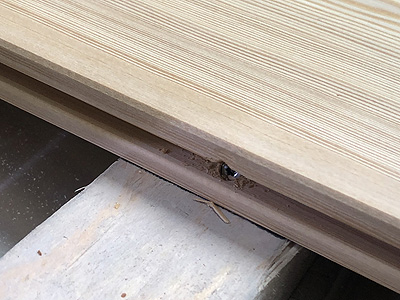 Holzdielen verschrauben in der Nut