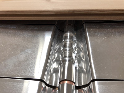 Holzbalkendecke mit Janßen-Fußbodenheizung
