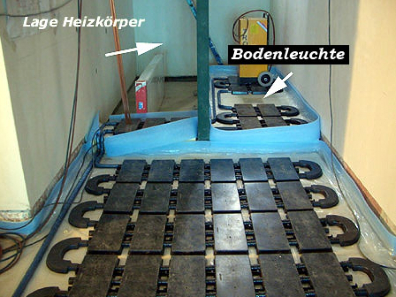 Fußbodenheizung im Treppenhaus